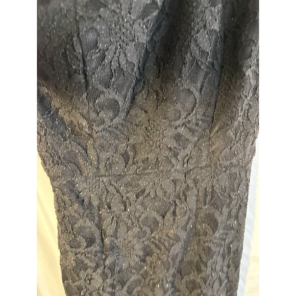 City Triangles Off The Shoulder Black Lace Lined Jewel W/pearls Style S/3 Dress - Picture 2 of 7